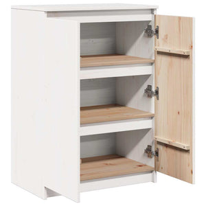 Weißes Kiefer Massivholz Sideboard 60 cm
