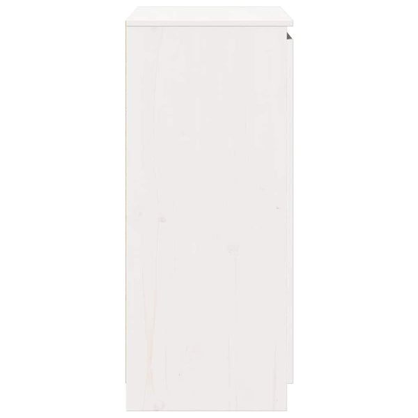 Weißes Kiefer Massivholz Sideboard 60 cm
