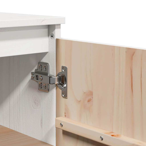 Weißes Kiefer Massivholz Sideboard 60 cm