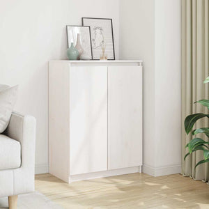 Weißes Kiefer Massivholz Sideboard 60 cm