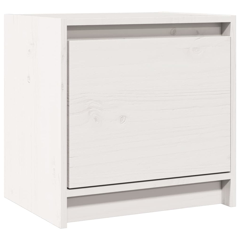 vidaXL Bedside Cabinet White 40x30.5x40 cm Solid Pine Wood