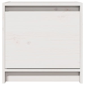 Weißer Nachttisch Kiefer Massivholz 40x40 cm