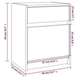 Nachtschrank Kiefer Massivholz 40x31x50 cm