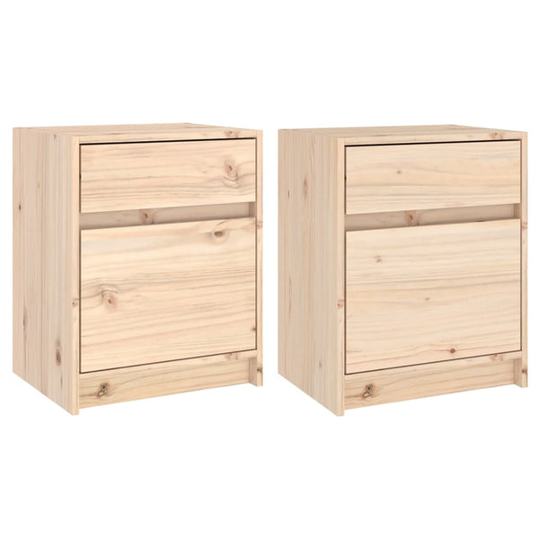 Nachttische Kiefer Massivholz 40x31x50cm, 2er-Set