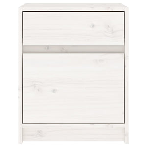 vidaXL Table de chevet blanche 40x31x50 cm en pin massif
