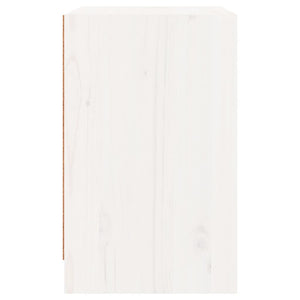 vidaXL Table de chevet blanche 40x31x50 cm en pin massif