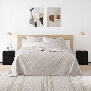 Nachttische 2er Set Schwarz Kiefer Massivholz