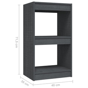 Graues Kiefer Bücherregal 40x30x71,5 cm