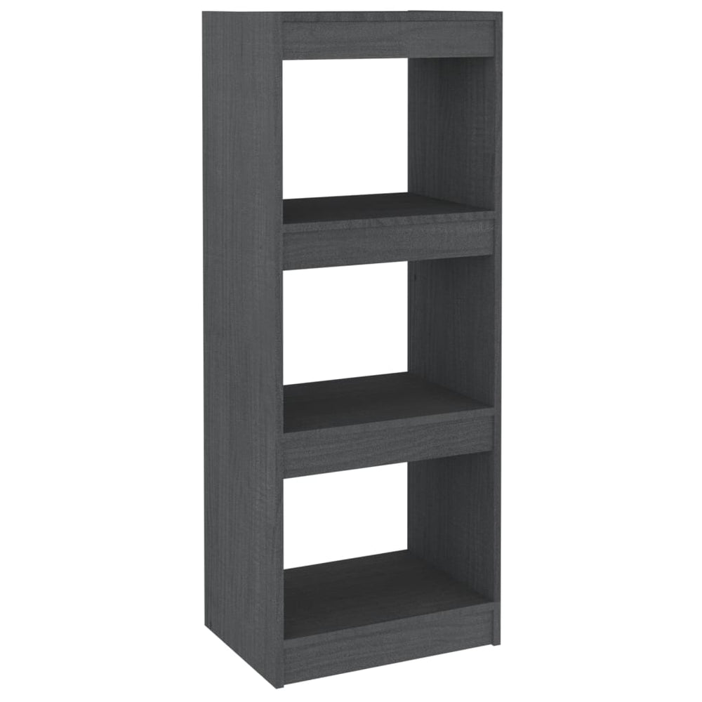 Graues Kiefer Massivholz Bücherregal / Raumteiler