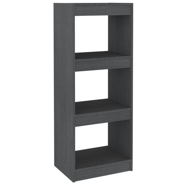 Graues Kiefer Massivholz Bücherregal / Raumteiler