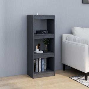Graues Kiefer Massivholz Bücherregal / Raumteiler