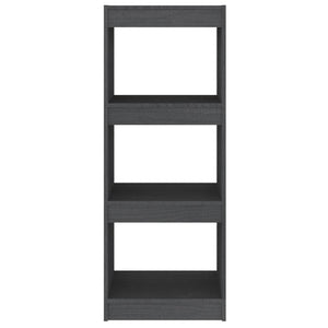 Graues Kiefer Massivholz Bücherregal / Raumteiler