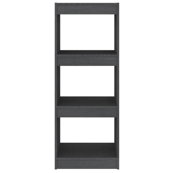 Graues Kiefer Massivholz Bücherregal / Raumteiler