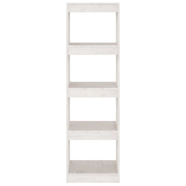 Weißes Kiefer Massivholz Bücherregal Raumteiler