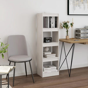 Weißes Kiefer Massivholz Bücherregal Raumteiler