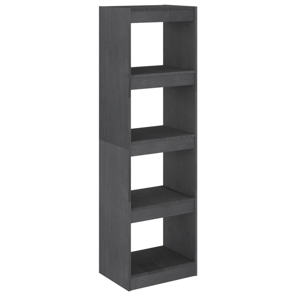 Graues Kiefer Bücherregal & Raumteiler