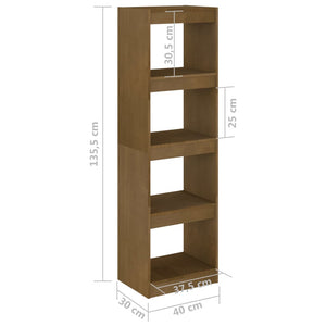 Bücherregal Raumteiler Kiefer Massivholz 135,5 cm