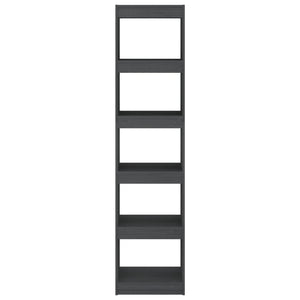 Graues Bücherregal Kiefer Massivholz 40x167,5 cm