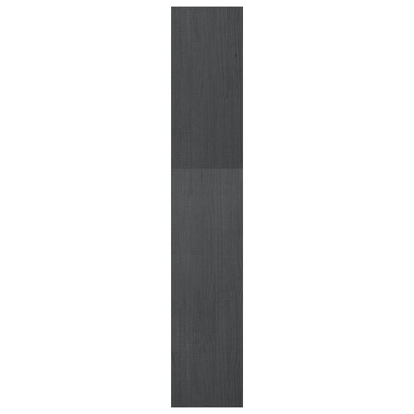 Graues Bücherregal Kiefer Massivholz 40x167,5 cm