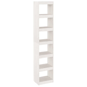 vidaXL Bookcase/Room Divider White 40x30x199 cm Solid Pine Wood
