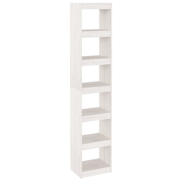 vidaXL Bookcase/Room Divider White 40x30x199 cm Solid Pine Wood