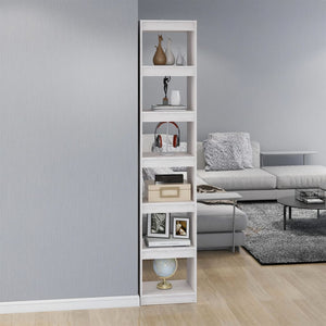 vidaXL Bookcase/Room Divider White 40x30x199 cm Solid Pine Wood