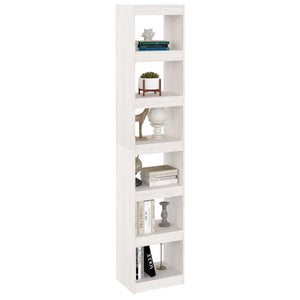 vidaXL Bookcase/Room Divider White 40x30x199 cm Solid Pine Wood