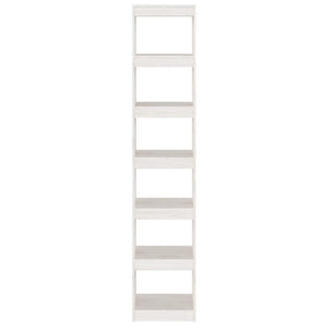 vidaXL Bookcase/Room Divider White 40x30x199 cm Solid Pine Wood
