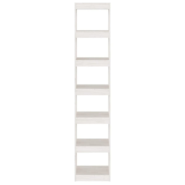vidaXL Bookcase/Room Divider White 40x30x199 cm Solid Pine Wood