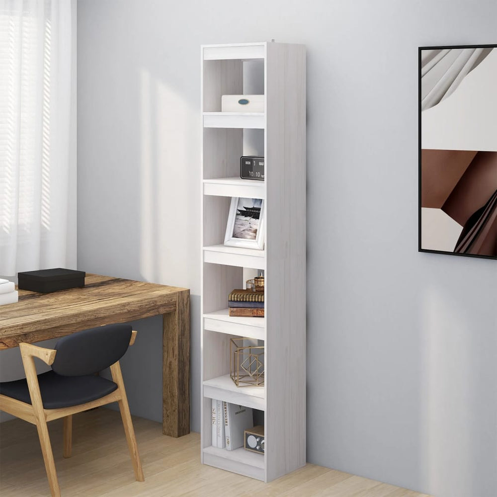 Weißes Bücherregal Raumteiler Kiefer Massivholz