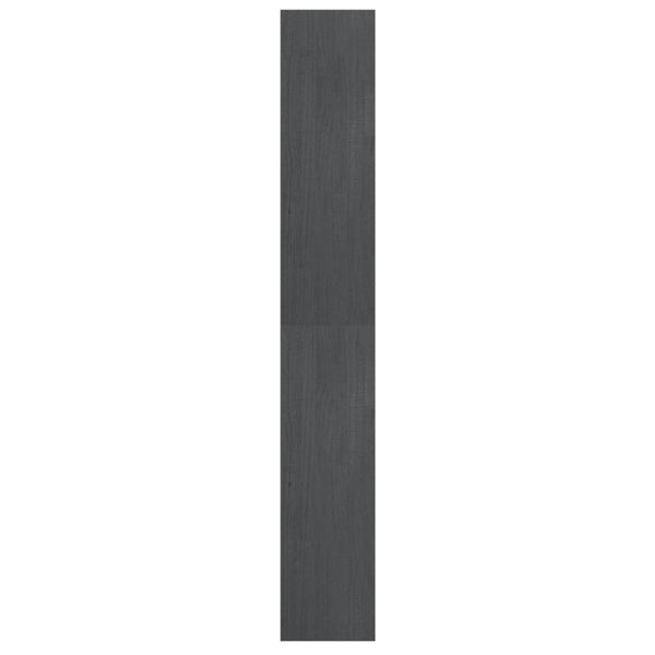 Graues Bücherregal/Raumteiler Kiefer Massivholz 40x199cm