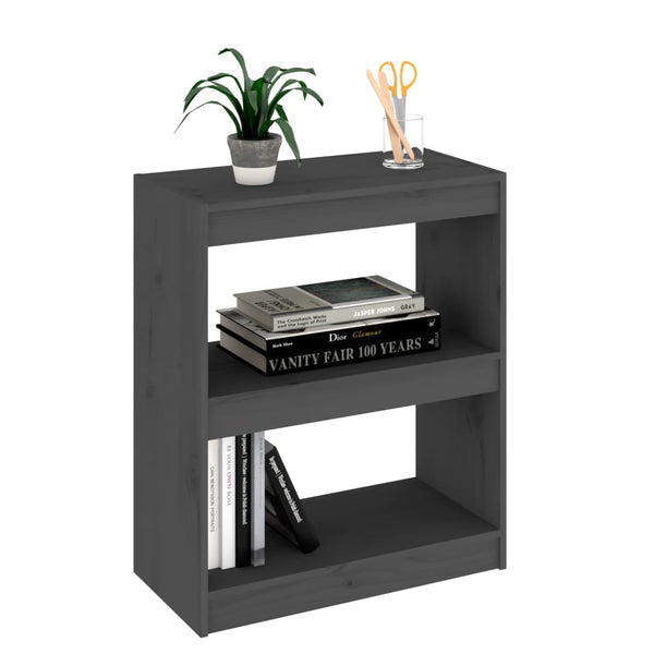 Graues Kiefer Bücherregal 60x71,5 cm