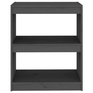 Graues Kiefer Bücherregal 60x71,5 cm