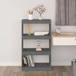 Graues Kiefernholz Bücherregal / Raumteiler