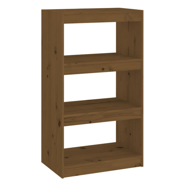 Honigbraunes Kiefernholz Bücherregal/Raumteiler