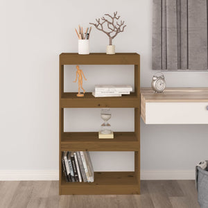 Honigbraunes Kiefernholz Bücherregal/Raumteiler