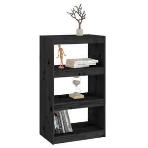 vidaXL Étagère/Séparateur de pièce noir 60x30x103,5 cm en pin massif