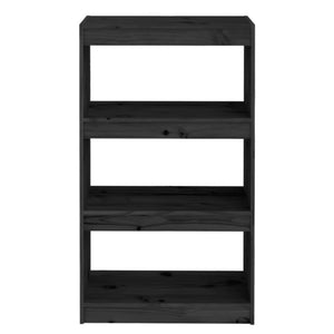 vidaXL Étagère/Séparateur de pièce noir 60x30x103,5 cm en pin massif