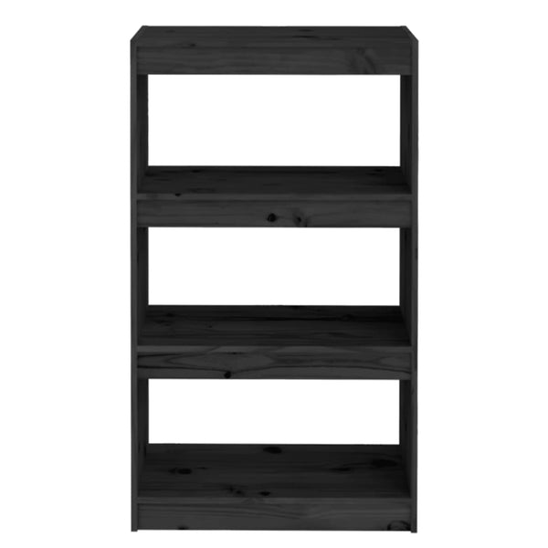 vidaXL Étagère/Séparateur de pièce noir 60x30x103,5 cm en pin massif