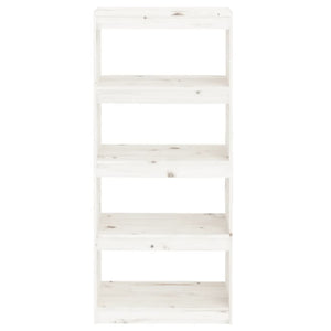 Weißes Kiefer Bücherregal/Raumteiler 60x135,5 cm