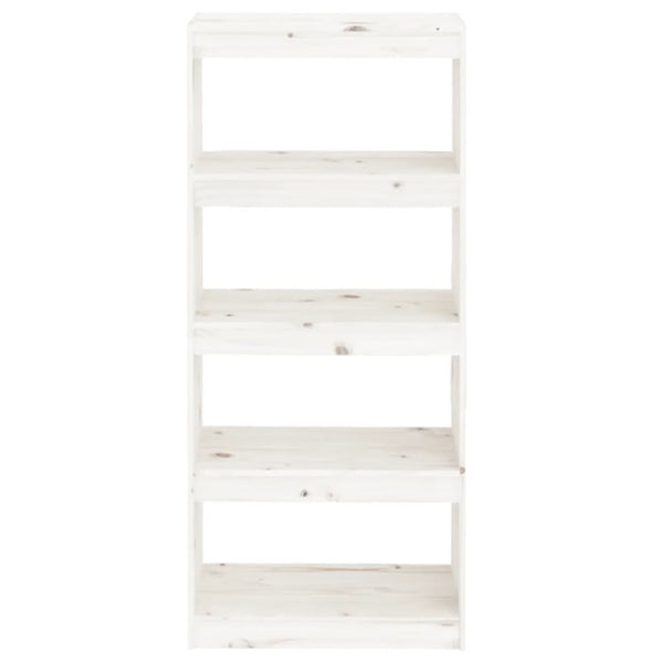 Weißes Kiefer Bücherregal/Raumteiler 60x135,5 cm
