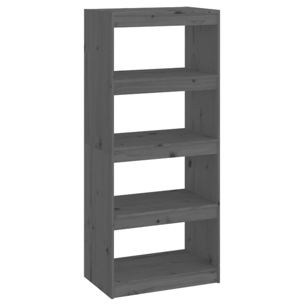 Graues Bücherregal Raumteiler Kiefer Massivholz
