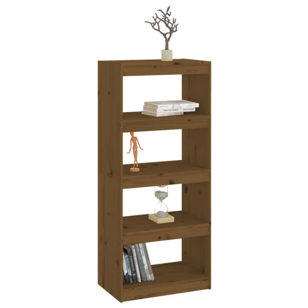 Honigbraunes Kiefer Bücherregal 60x135,5 cm
