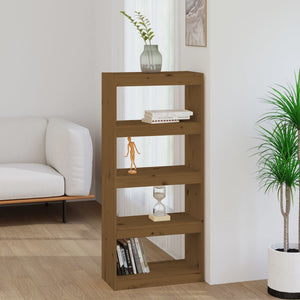Honigbraunes Kiefer Bücherregal 60x135,5 cm