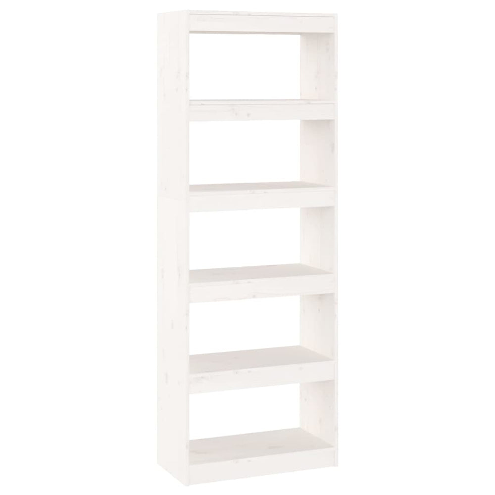 Weißes Bücherregal Kiefer Massivholz 60x30x167,5cm