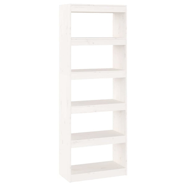 Weißes Bücherregal Kiefer Massivholz 60x30x167,5cm