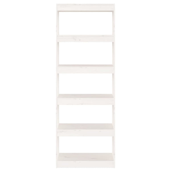 Weißes Bücherregal Kiefer Massivholz 60x30x167,5cm