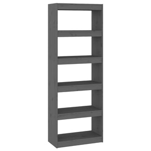 vidaXL Étagère/Séparateur de pièce Gris 60x30x167,5 cm Bois de pin massif