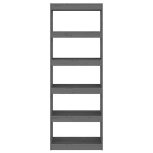 vidaXL Étagère/Séparateur de pièce Gris 60x30x167,5 cm Bois de pin massif