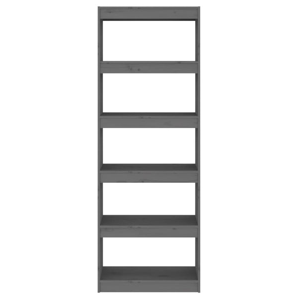 vidaXL Étagère/Séparateur de pièce Gris 60x30x167,5 cm Bois de pin massif
